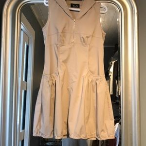 Sleeveless tan dress